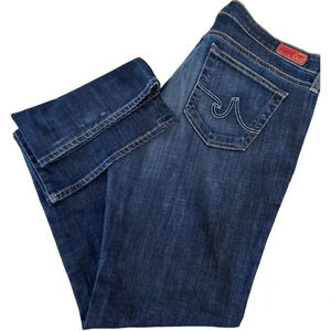 ADRIANO GOLDSCHMIED AG THE ANGELINA PETITE BOOTCUT Women's Dark Wash Jea…